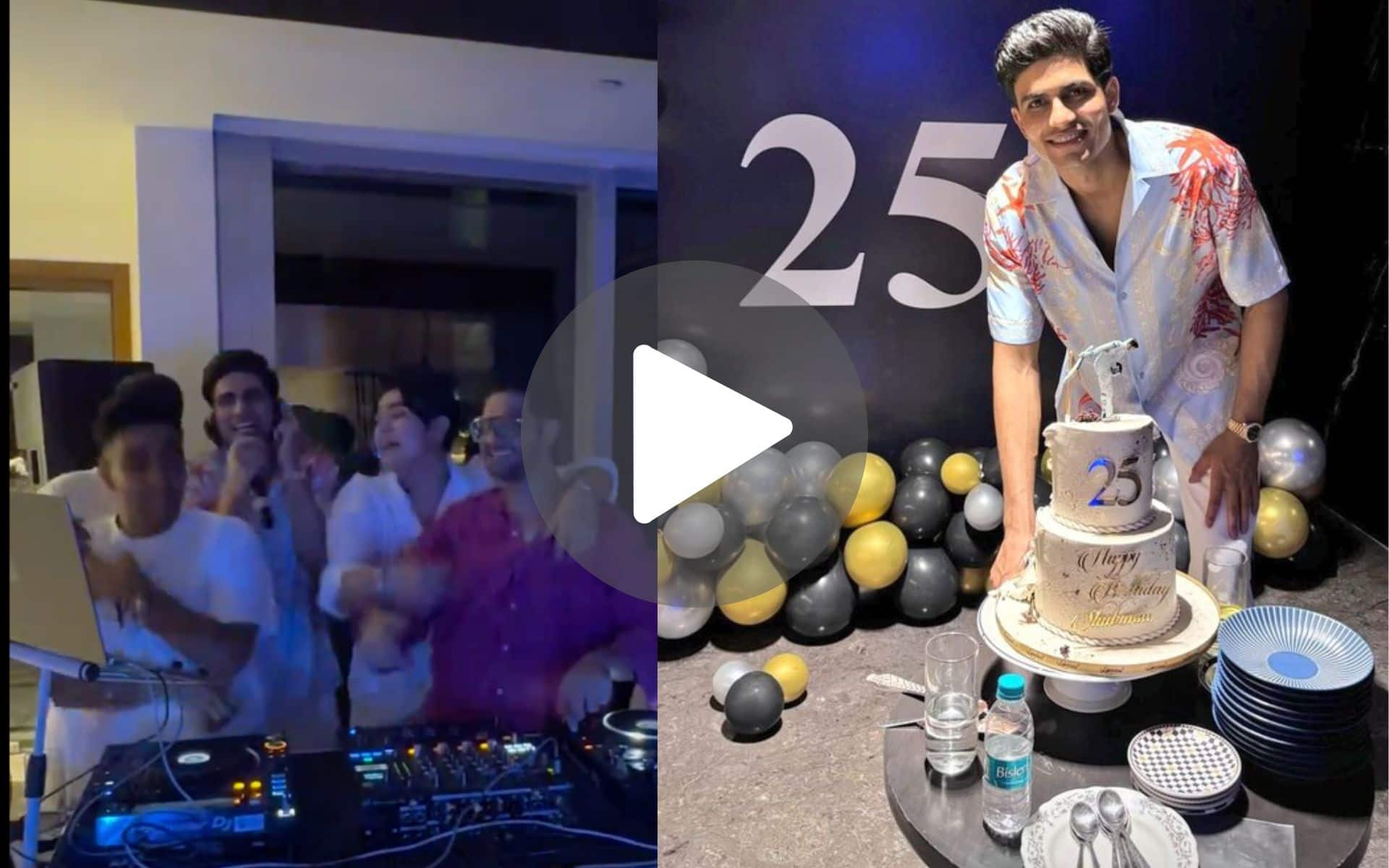 Shubman Gill Enjoys Karaoke On His 25th Birthday, Cuts A Special Customised Cake- Watch